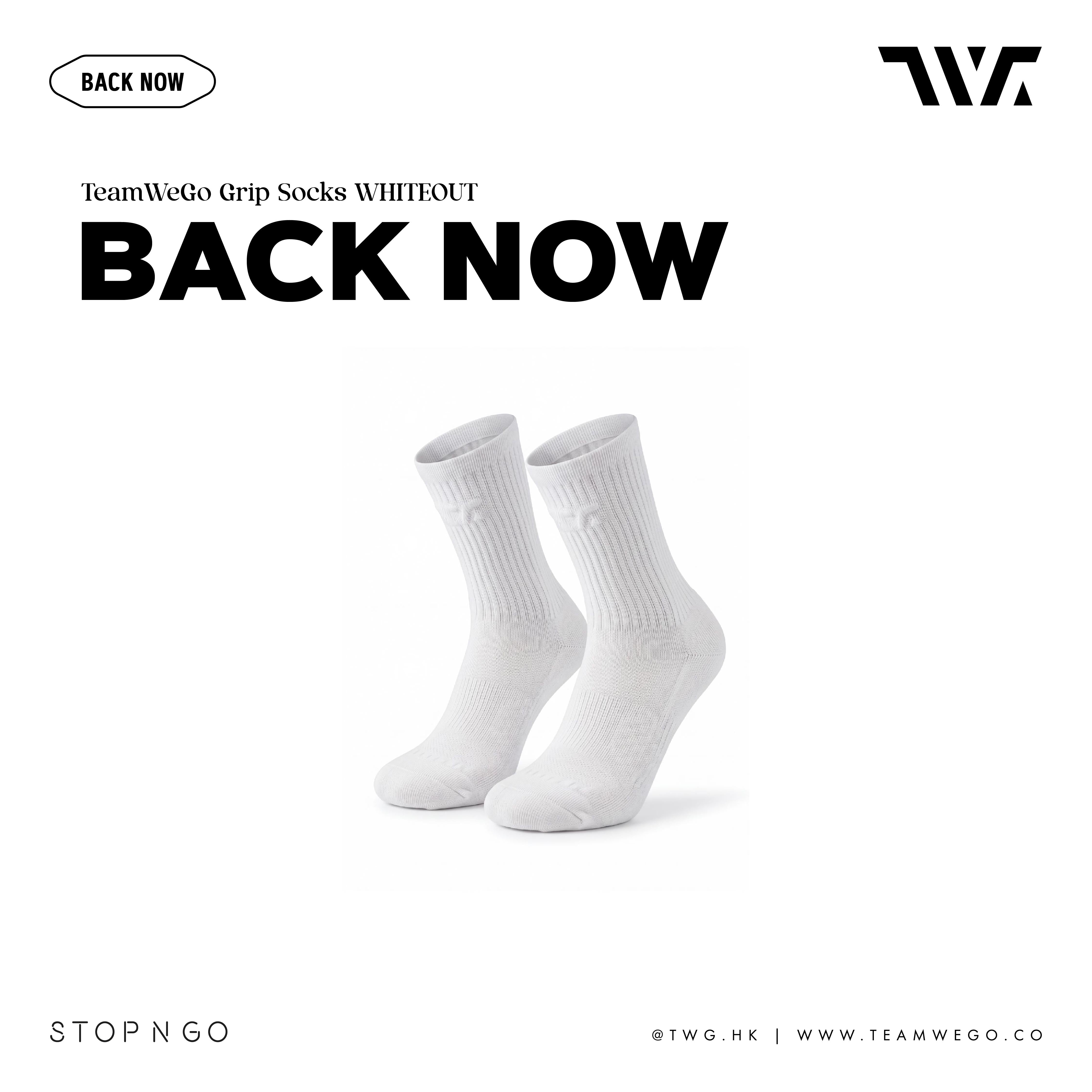 TeamWeGo Grip Socks - WHITEOUT LIMITED EDITION